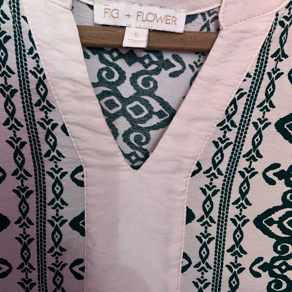 Anthropologie Fig + Flower Printed V‑Neck Midi Dress Size Small Ky Derby